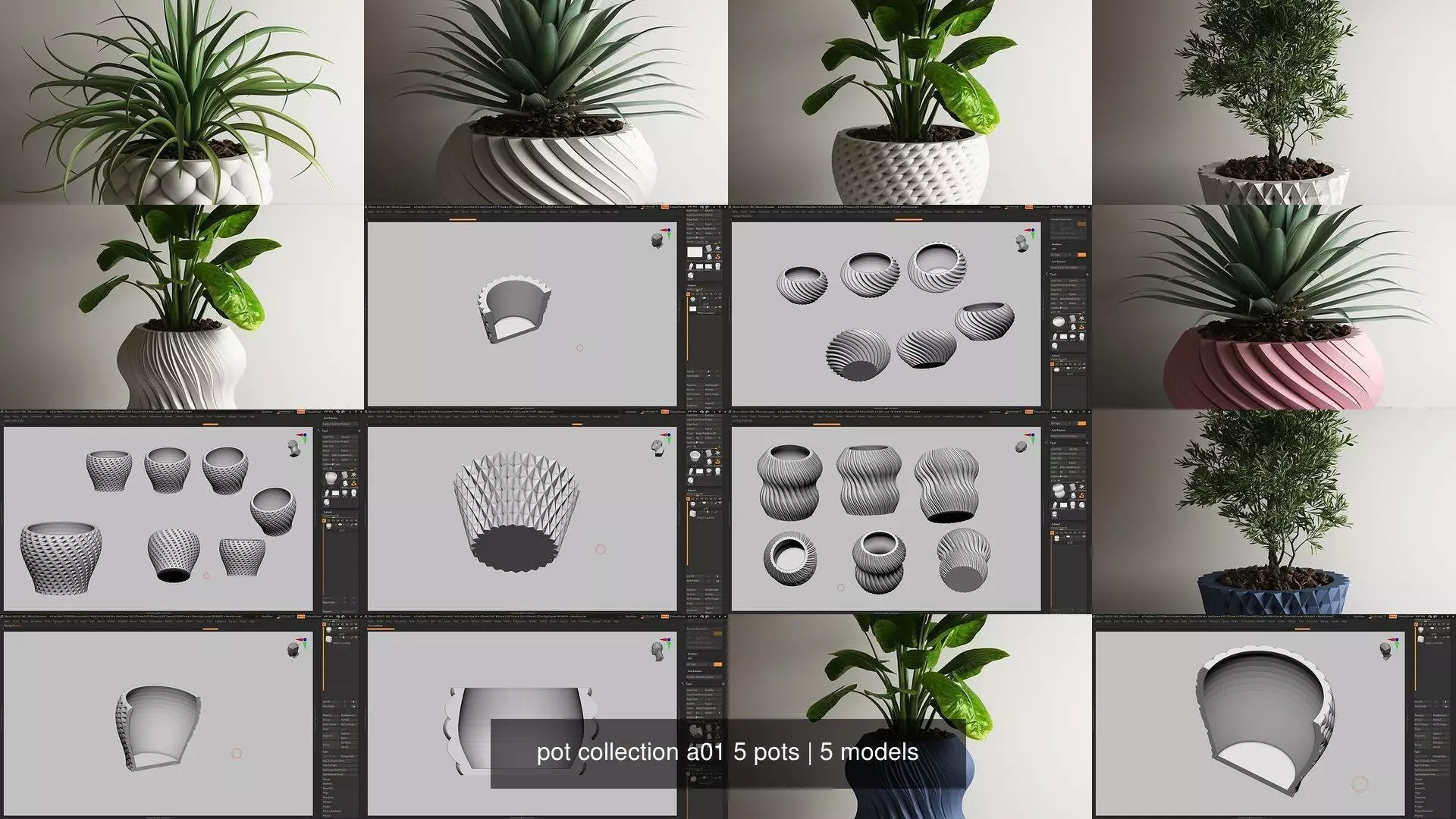 pot collection a01 5 pots _0