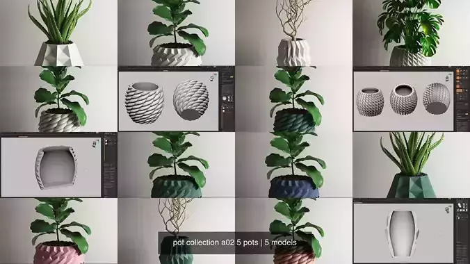 pot collection a02 5 pots pot collection a02 5 pots
