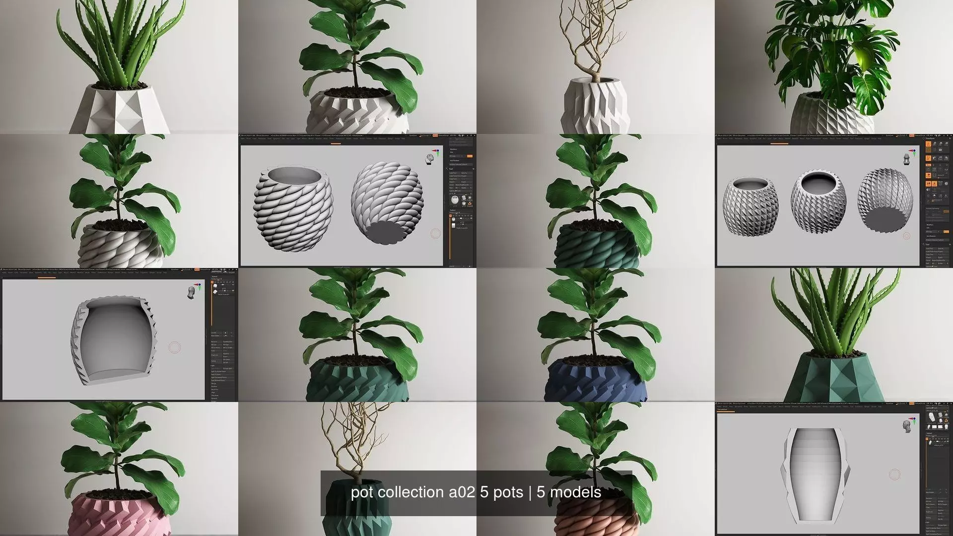 pot collection a02 5 pots _0