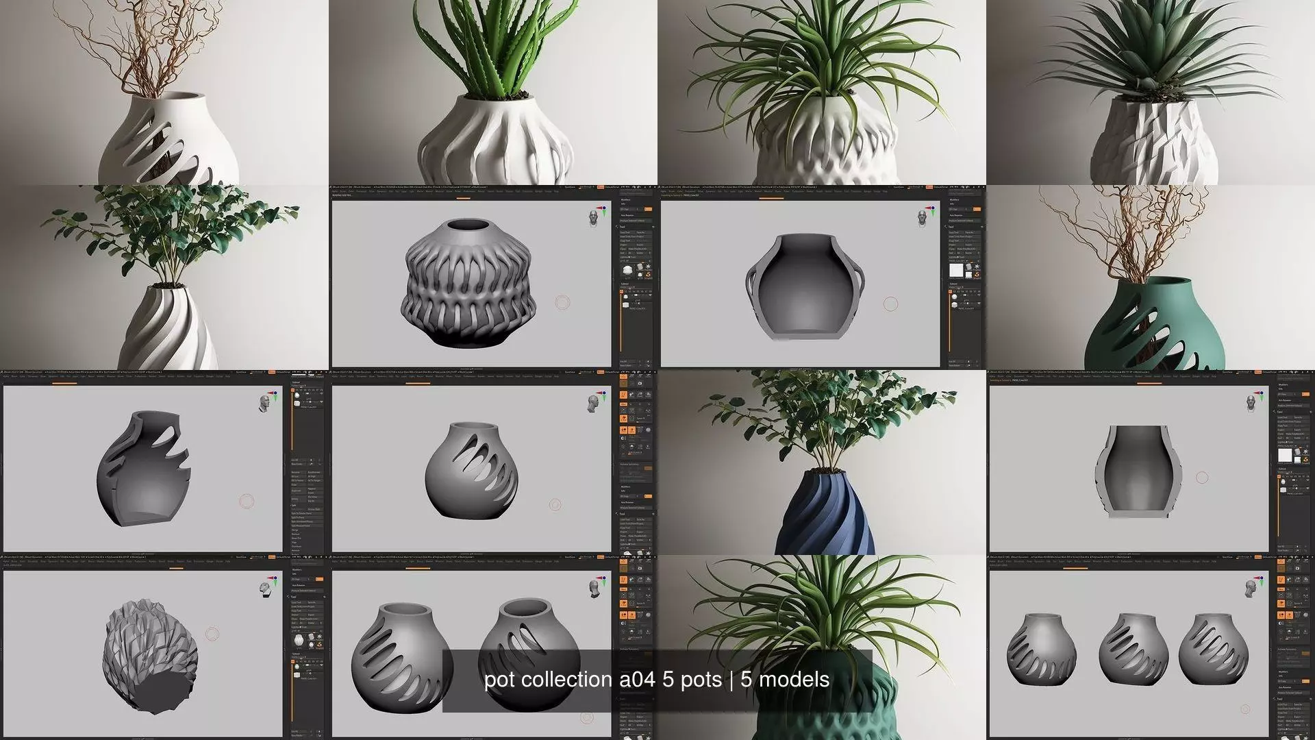 pot collection a04 5 pots _0