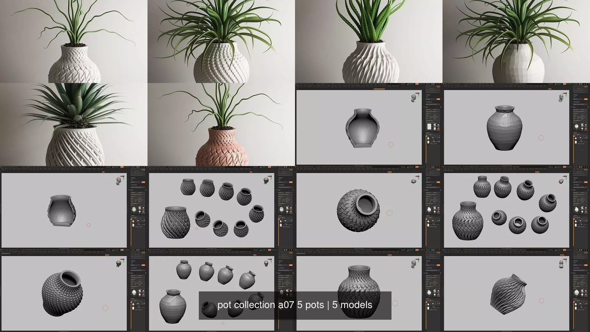 pot collection a07 5 pots _0