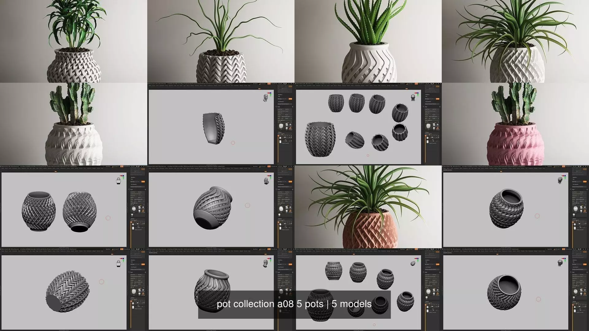 pot collection a08 5 pots _0