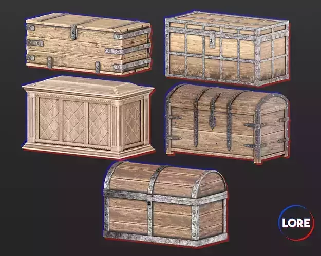 Medieval Collection Furniture Chests Pack 