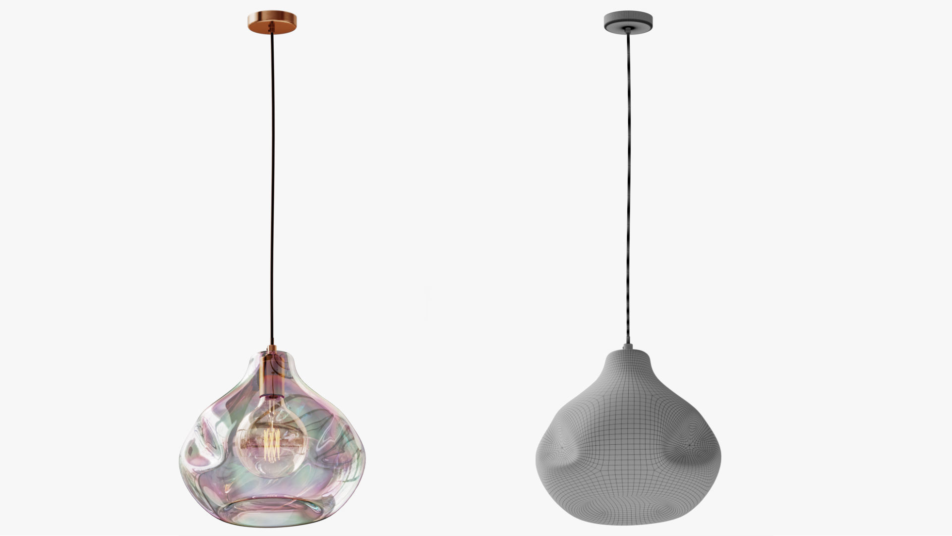 Bolha Pendant Light 3D model_4