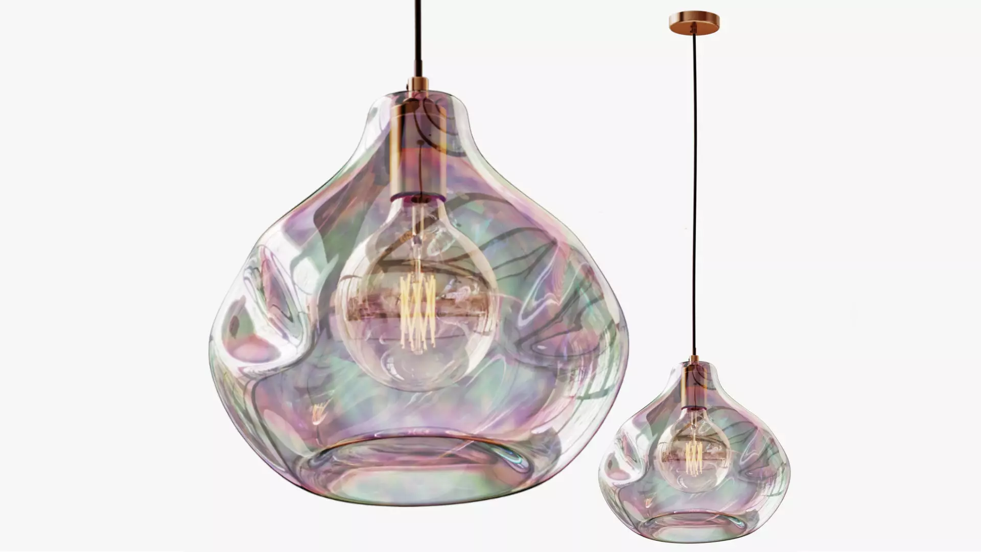 Bolha Pendant Light 3D model_0
