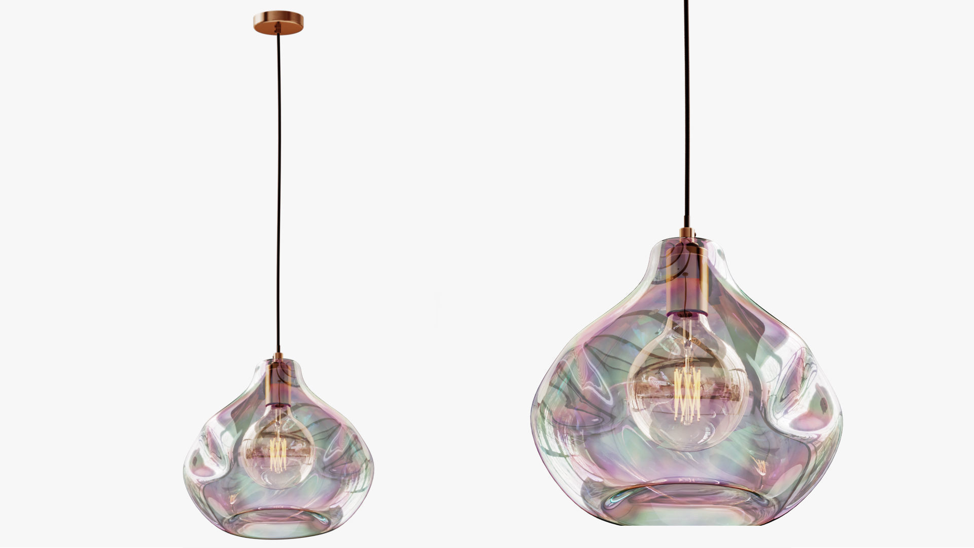 Bolha Pendant Light 3D model_1