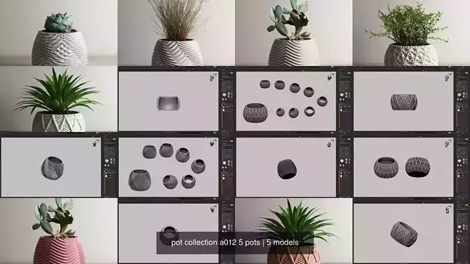 pot collection a012 5 pots 