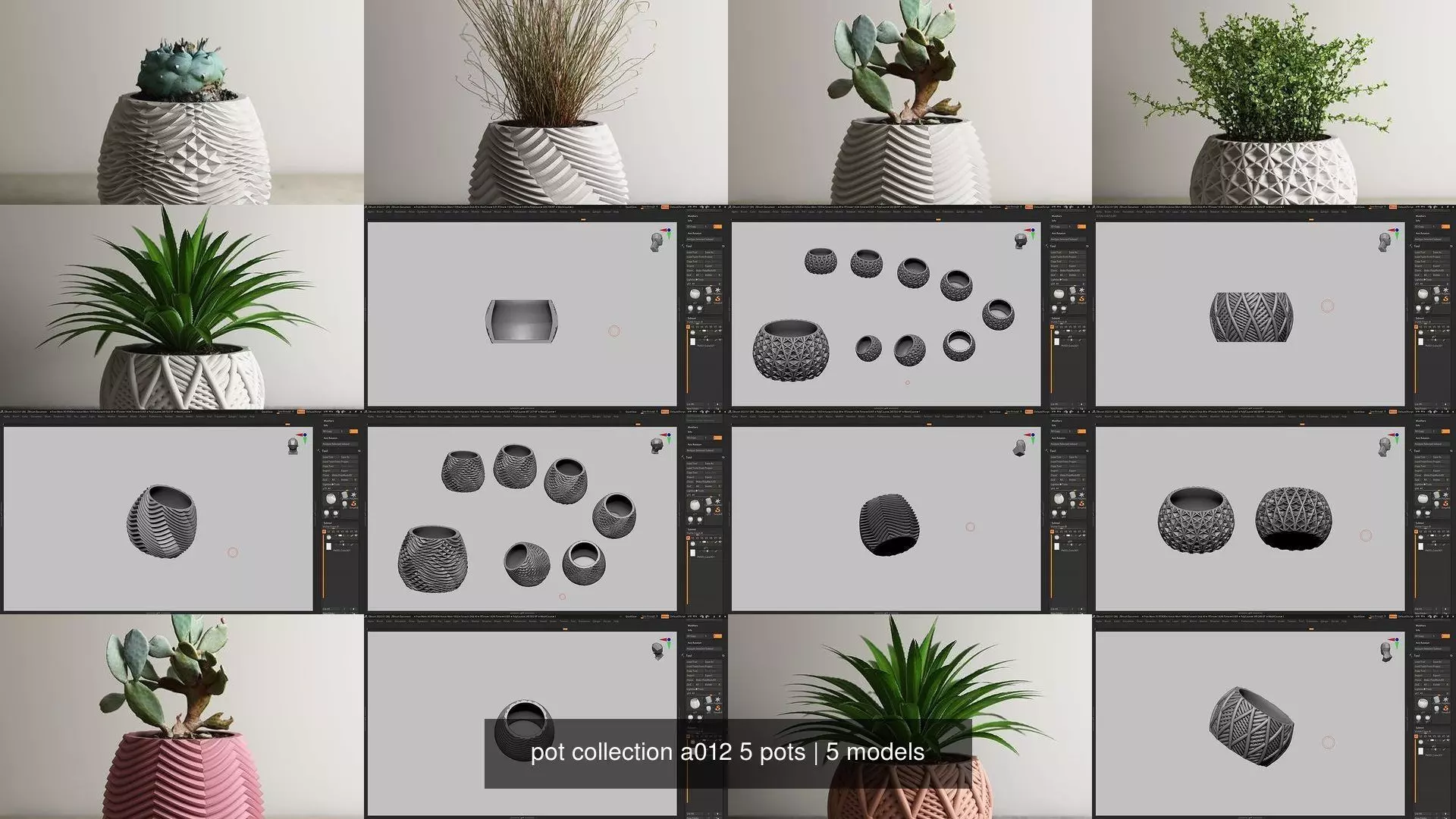 pot collection a012 5 pots _0