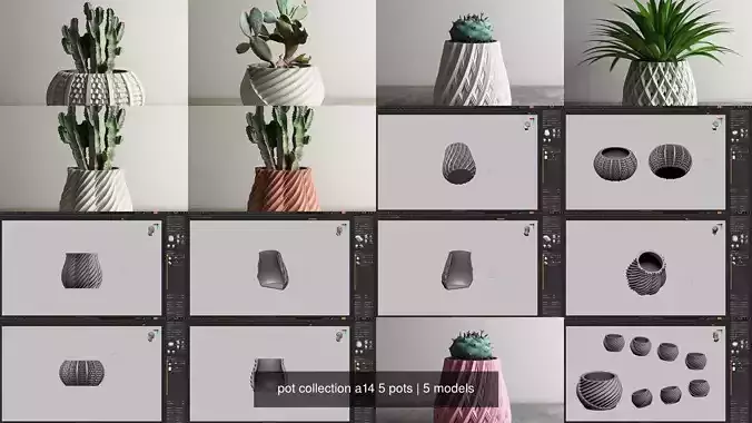 pot collection a14 5 pots 