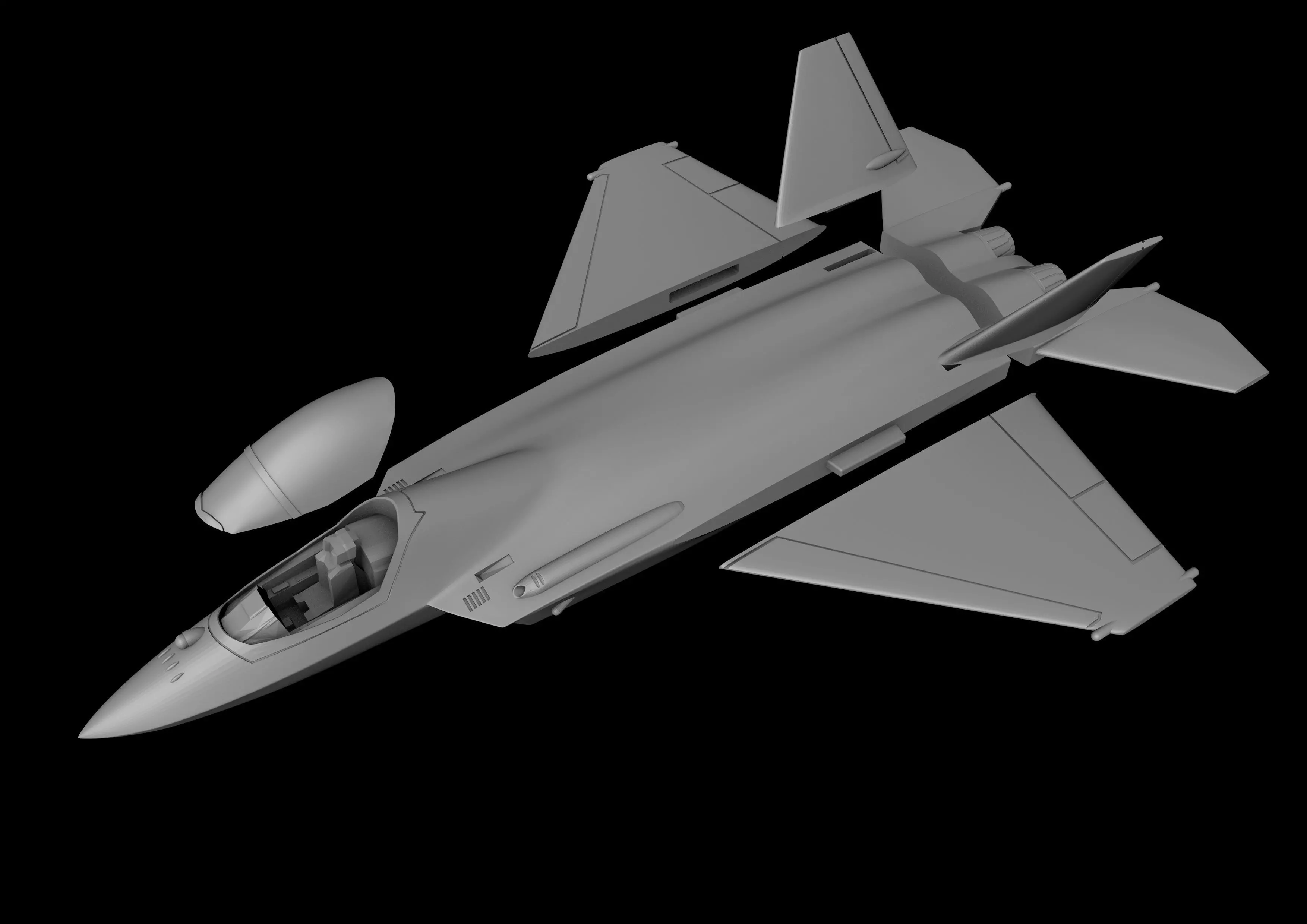 KF-21 BORAMAE SCALE 1-72 Printable Files 3D print model