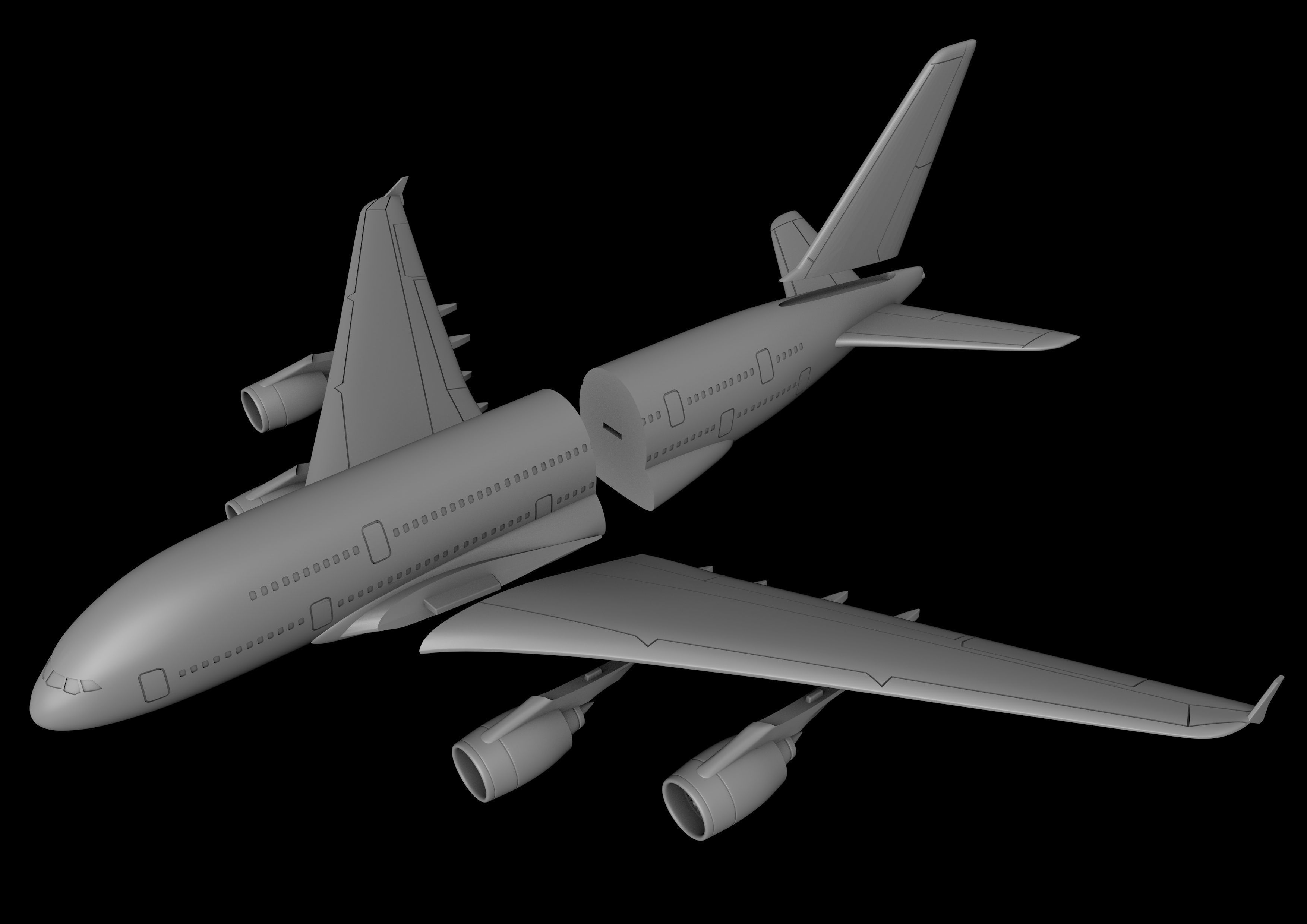 AIRBUS A-380 SCALE 1-200 Printable Files 3D model 3D printable | CGTrader