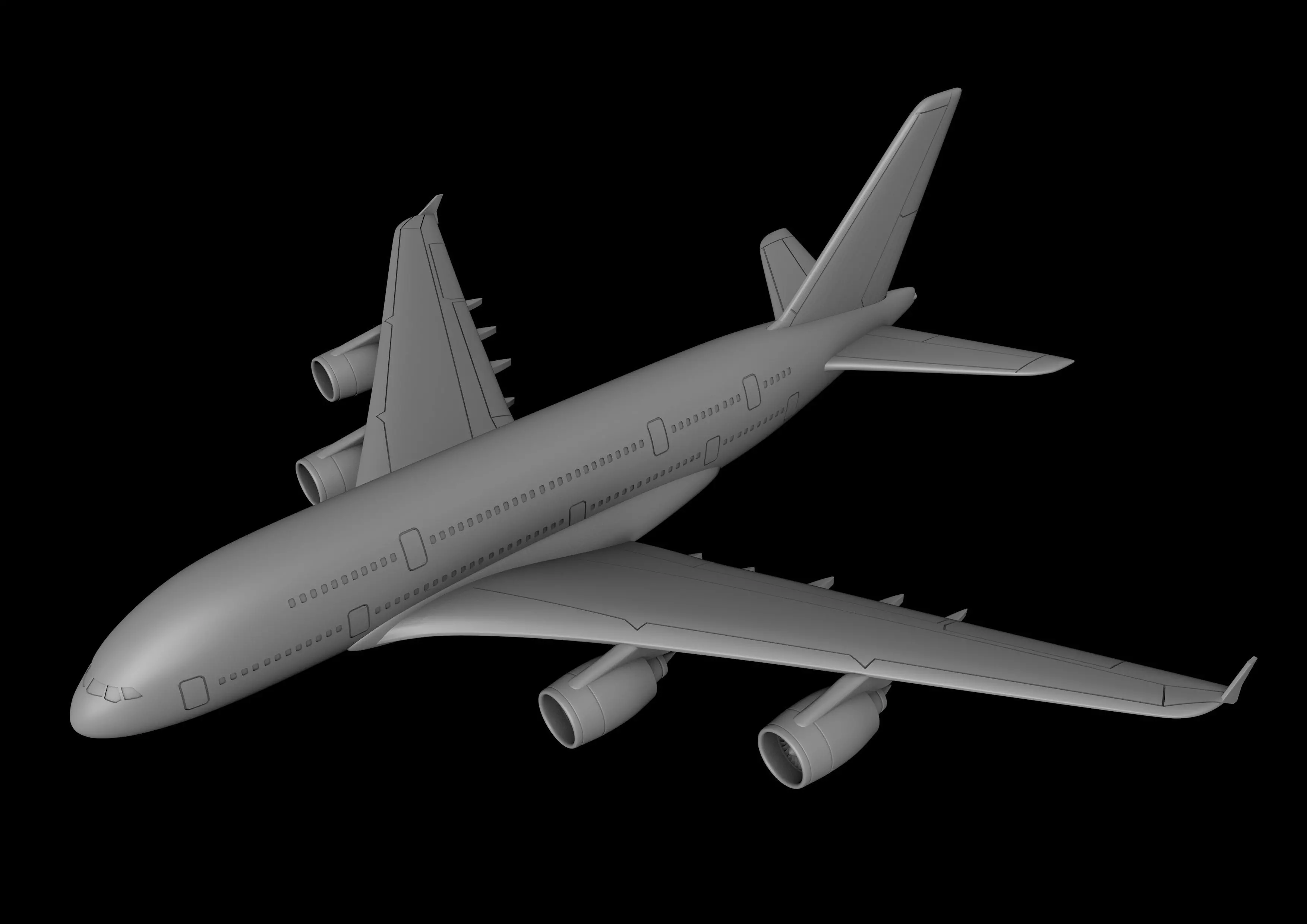 AIRBUS A-380 SCALE 1-200 Printable Files 3D print model