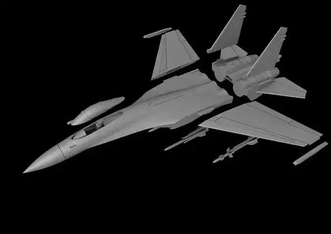 SU-27 FLANKER SCALE 1-72 Printable Files 3D print model
