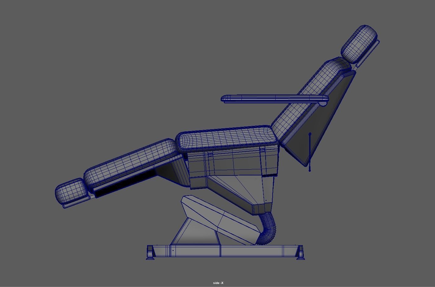 Multipurpose electric adjustable chair Low-poly 3D model_13