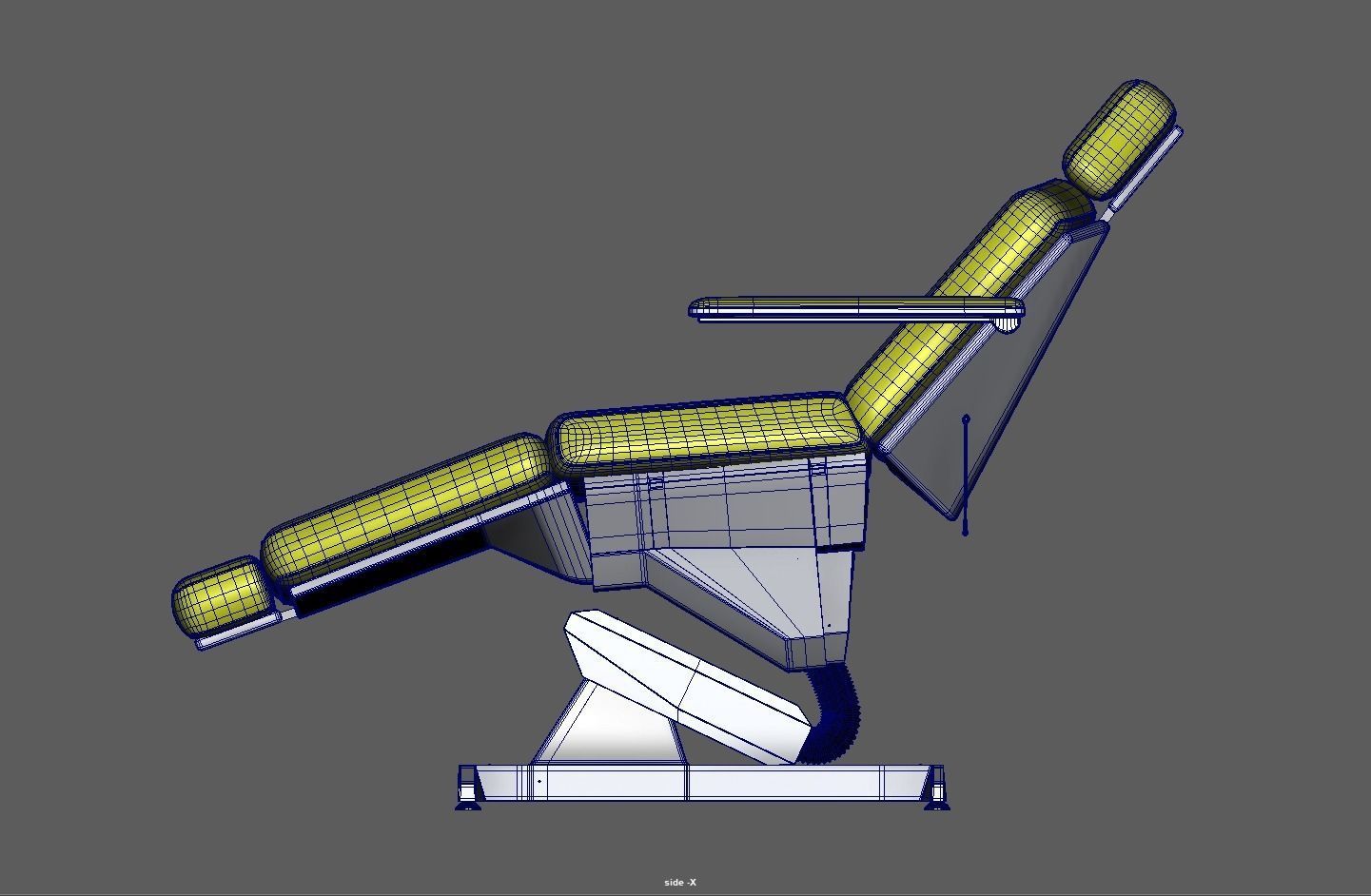 Multipurpose electric adjustable chair Low-poly 3D model_12