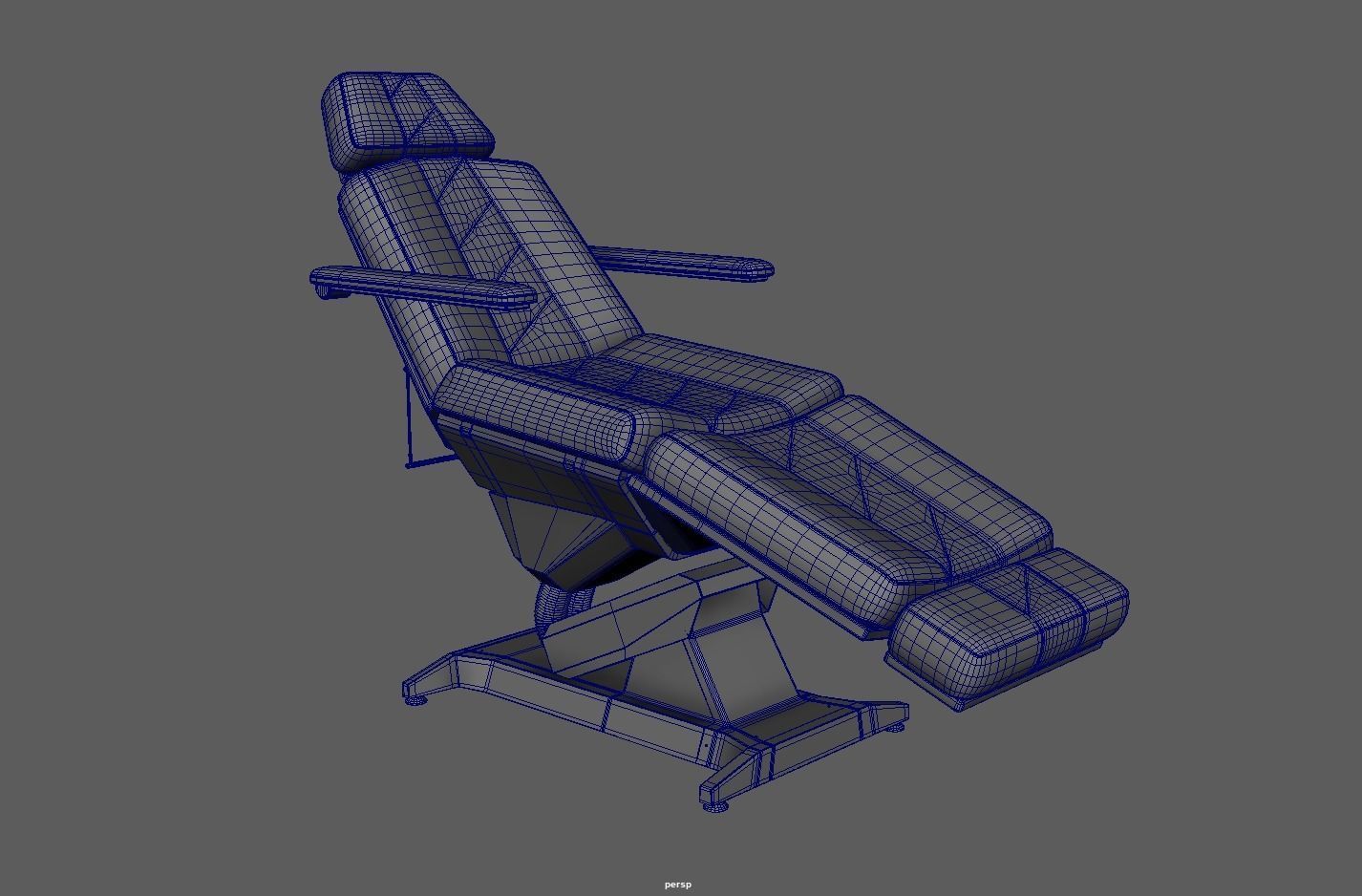 Multipurpose electric adjustable chair Low-poly 3D model_7