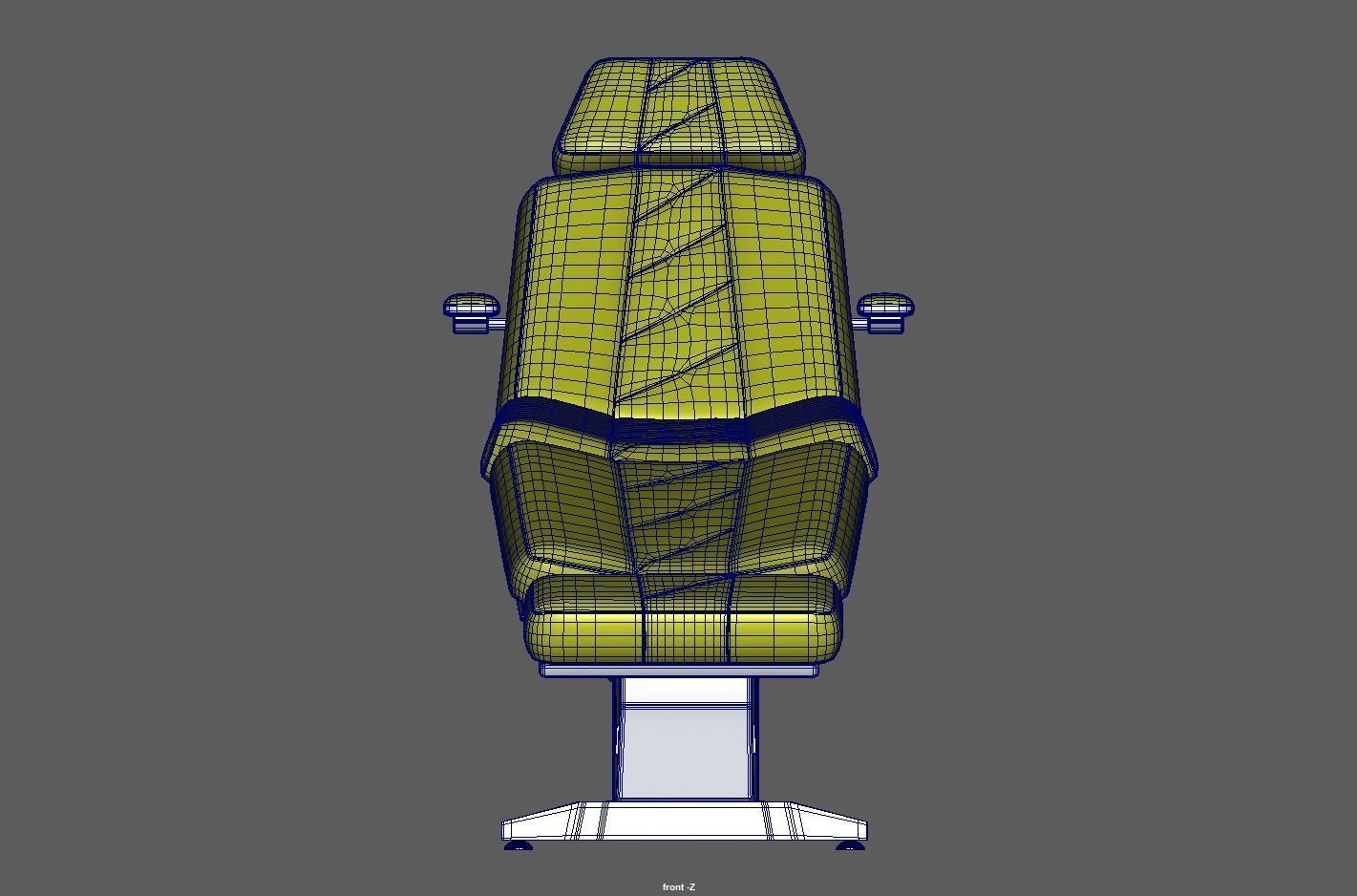 Multipurpose electric adjustable chair Low-poly 3D model_9