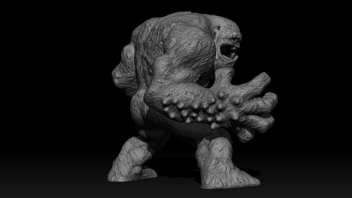 3D PRINTABLE CLAYFACE STATUE BATMAN 3D print model_16
