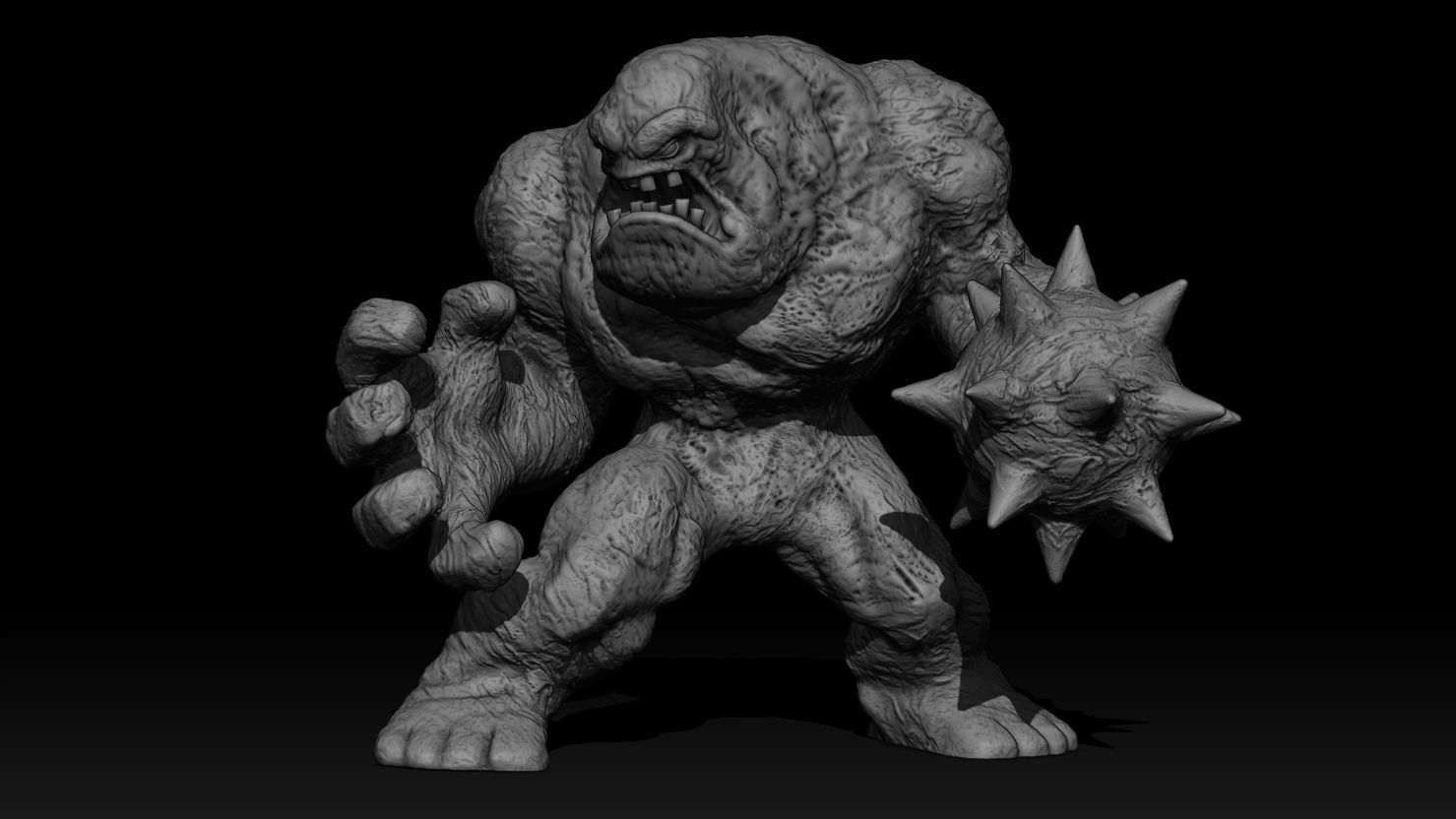 3D PRINTABLE CLAYFACE STATUE BATMAN 3D print model_19