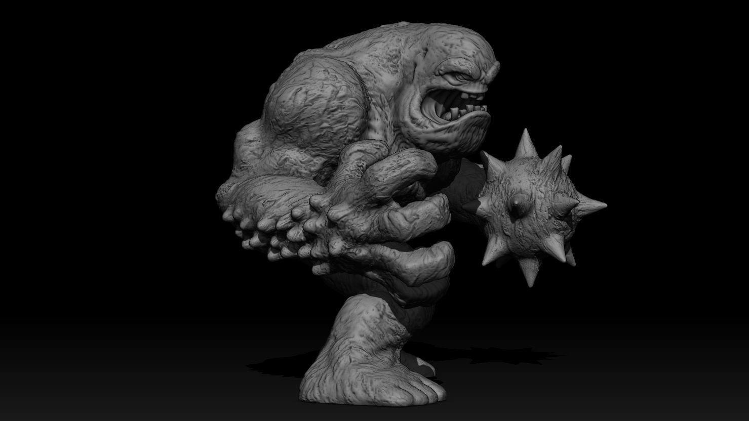 3D PRINTABLE CLAYFACE STATUE BATMAN 3D print model_17