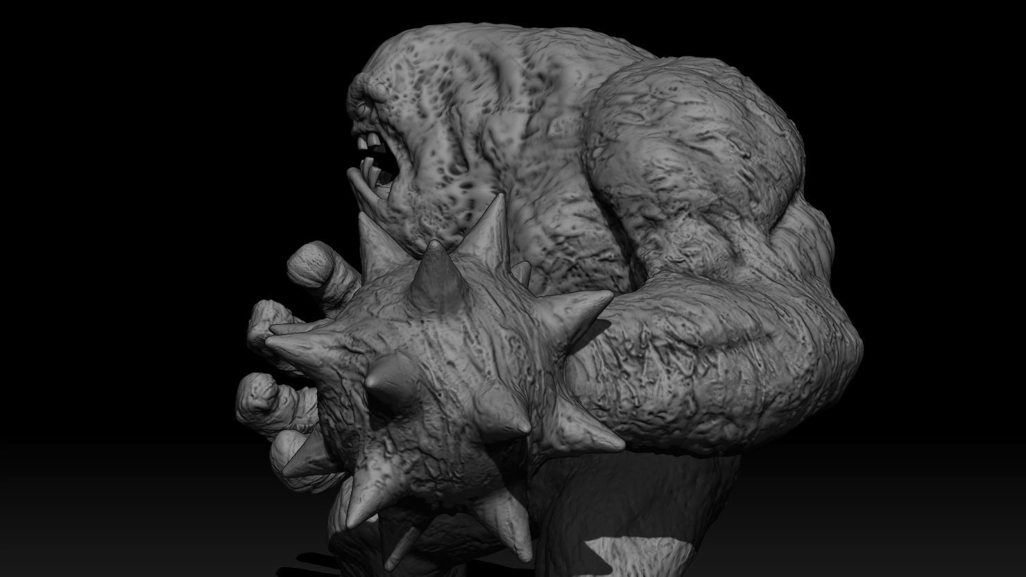 3D PRINTABLE CLAYFACE STATUE BATMAN 3D print model_5