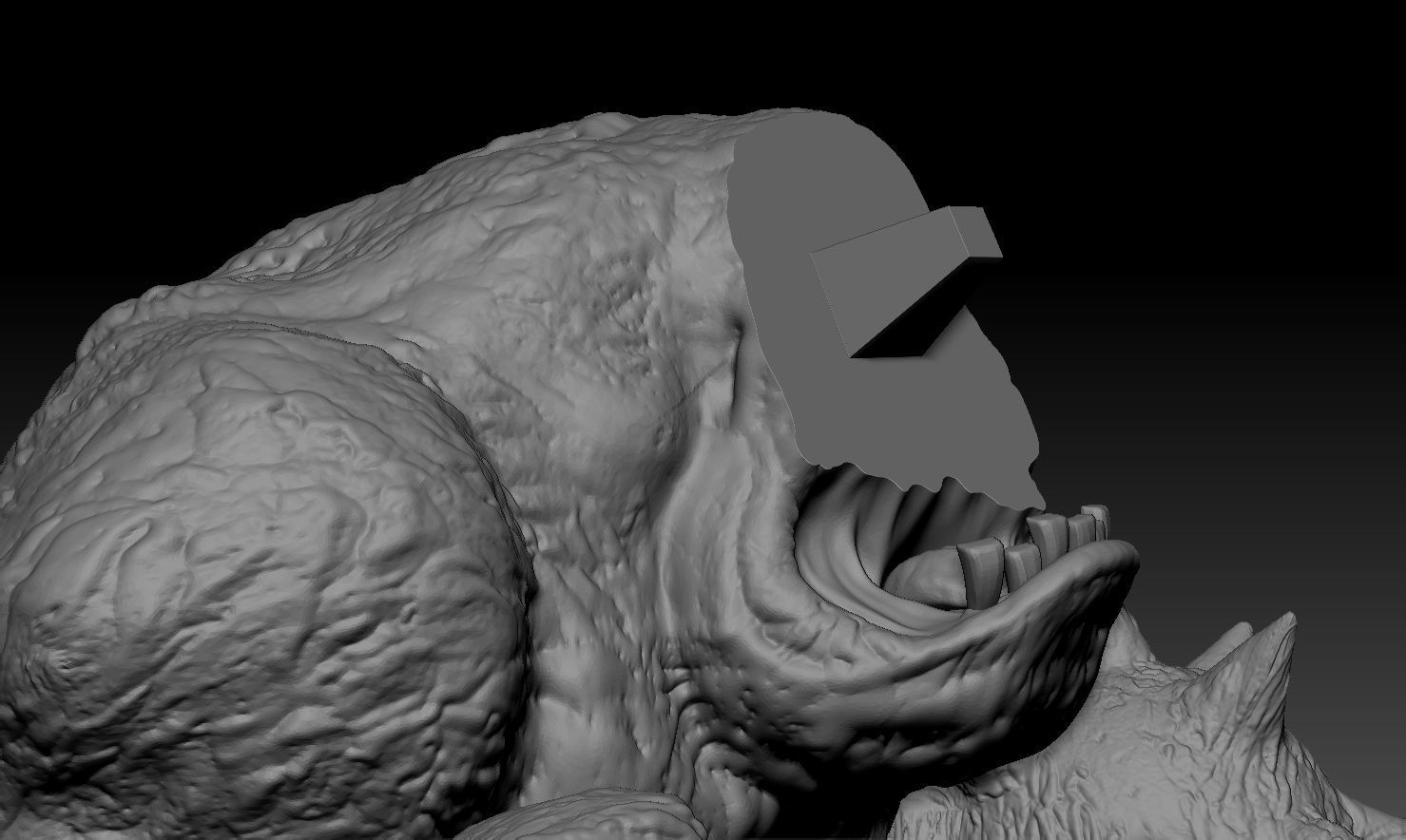3D PRINTABLE CLAYFACE STATUE BATMAN 3D print model_11