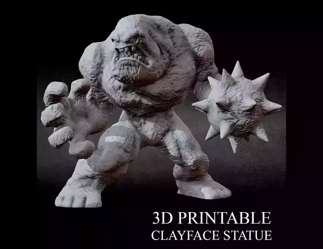 3D PRINTABLE CLAYFACE STATUE BATMAN