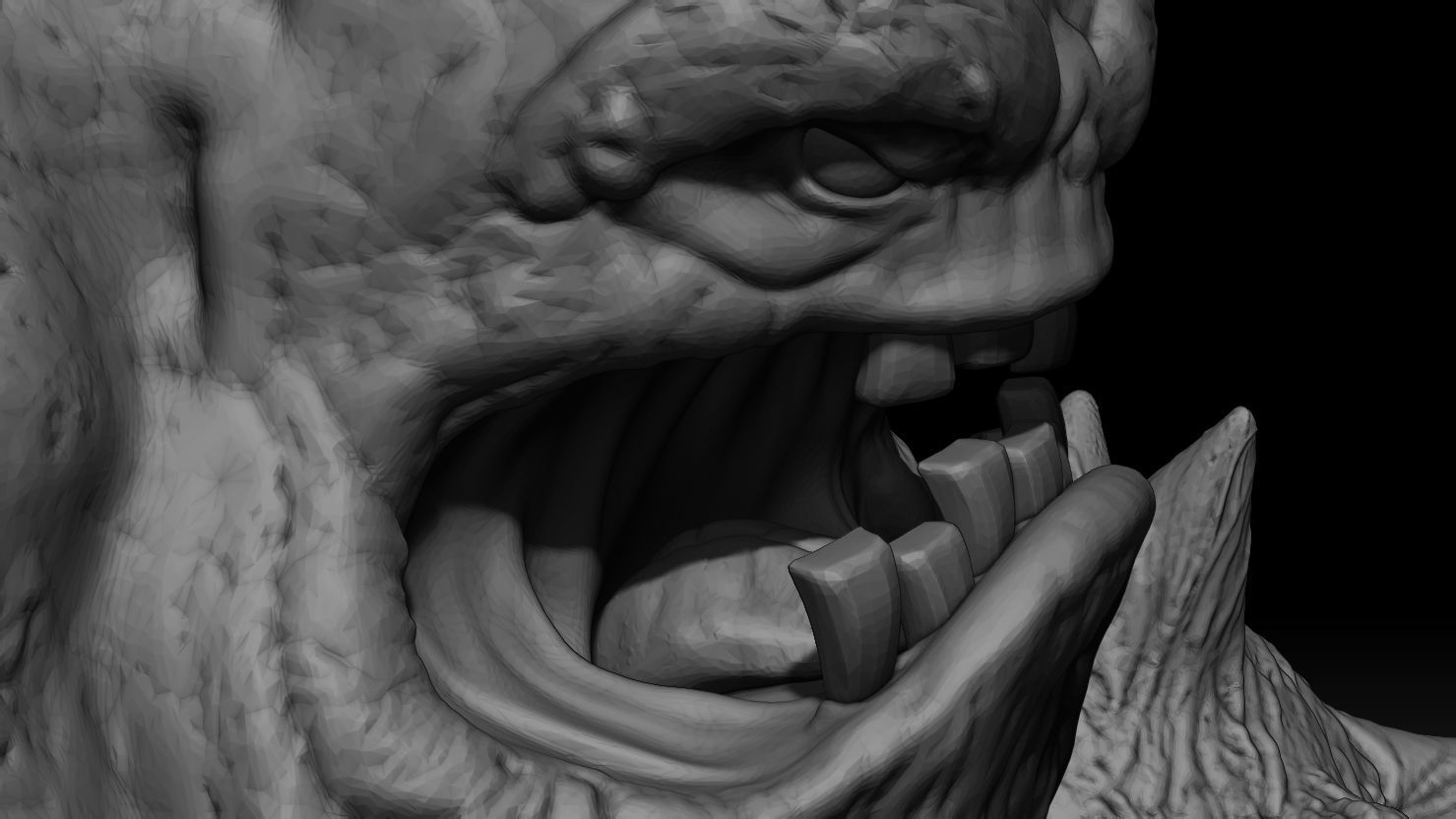 3D PRINTABLE CLAYFACE STATUE BATMAN 3D print model_8