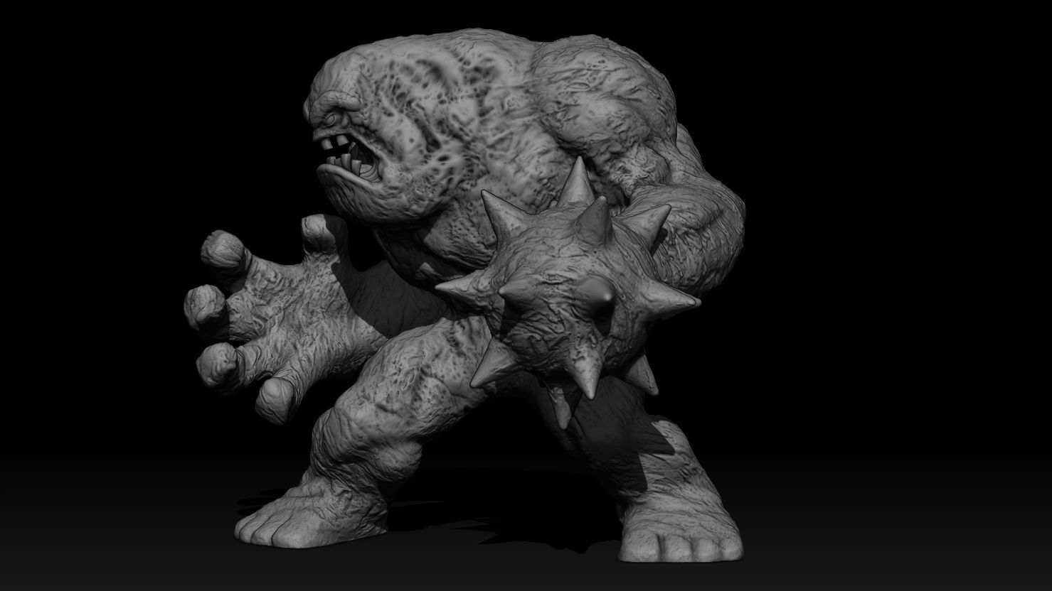 3D PRINTABLE CLAYFACE STATUE BATMAN 3D print model_13