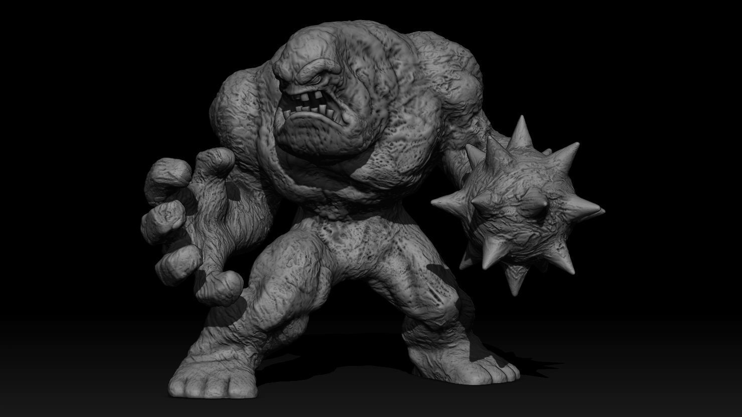 3D PRINTABLE CLAYFACE STATUE BATMAN 3D print model_2