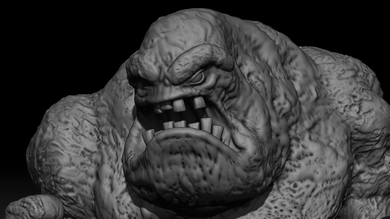 3D PRINTABLE CLAYFACE STATUE BATMAN 3D print model_4