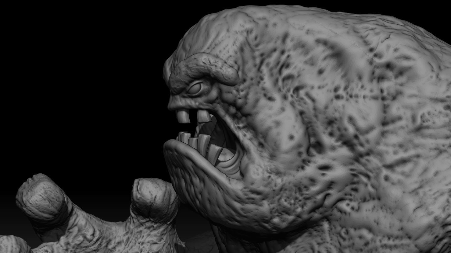 3D PRINTABLE CLAYFACE STATUE BATMAN 3D print model_6