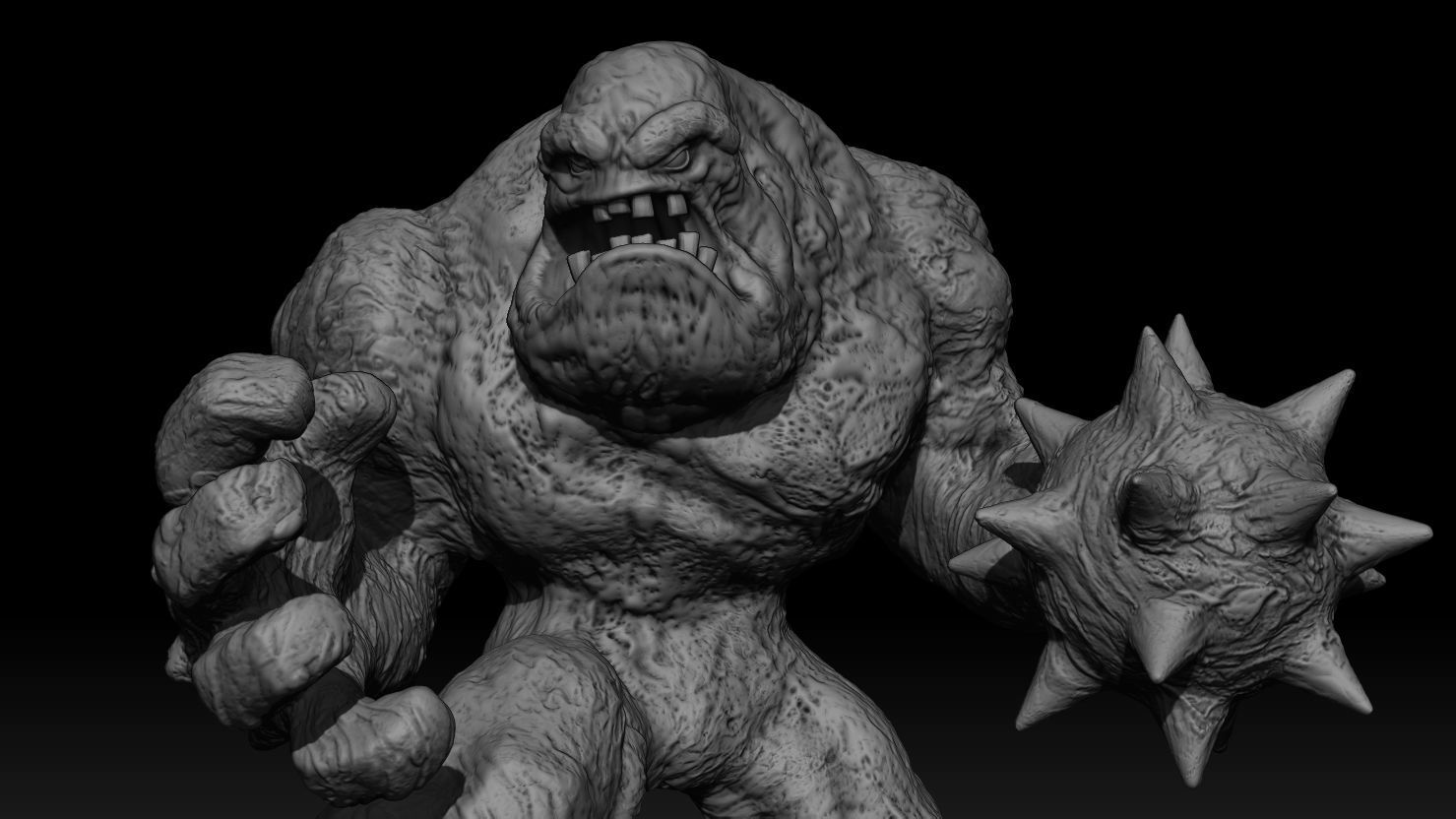 3D PRINTABLE CLAYFACE STATUE BATMAN 3D print model_3