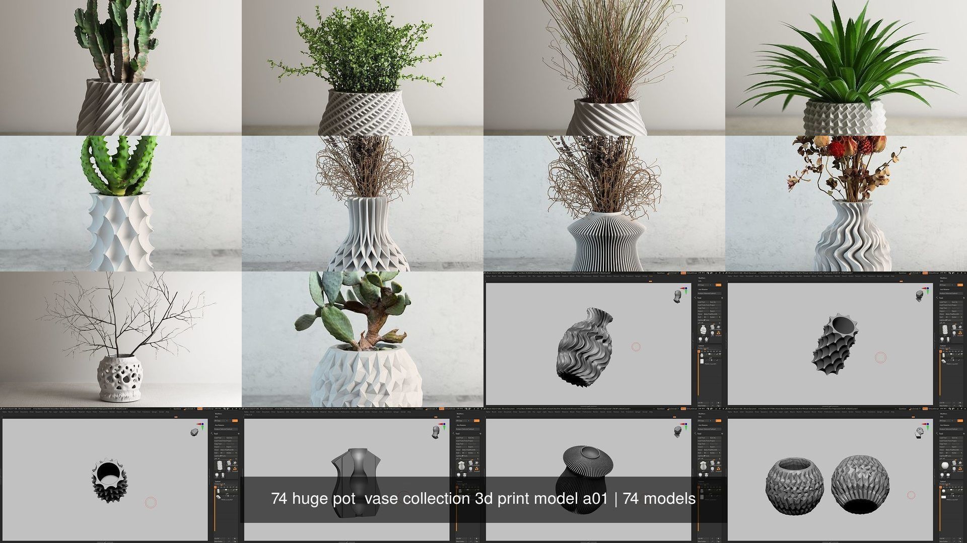 74 huge pot vase collection 3d print model a01 _7