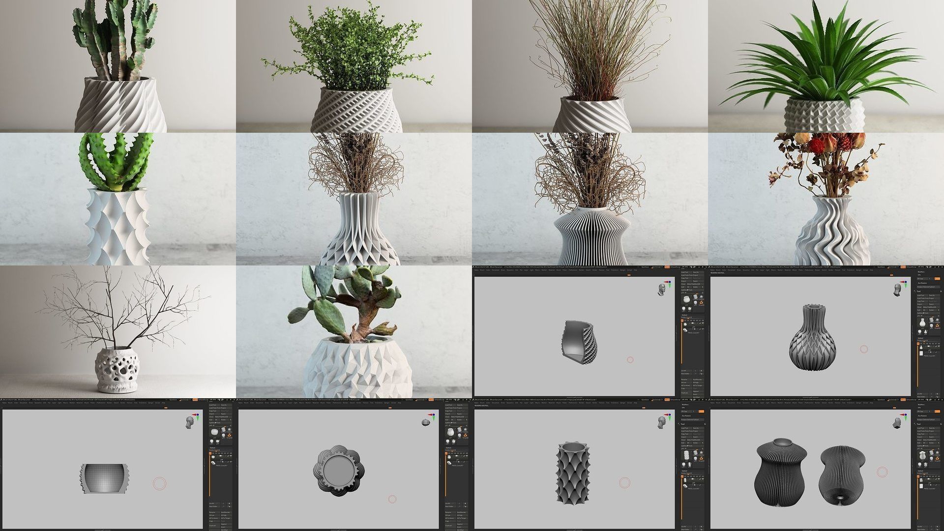 74 huge pot vase collection 3d print model a01 _6