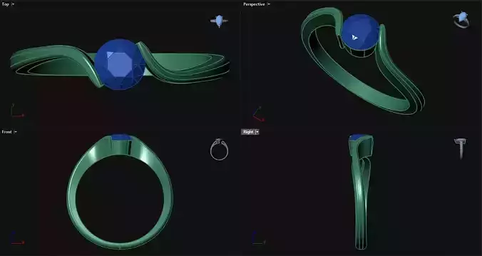 Bypass Engagement Ring