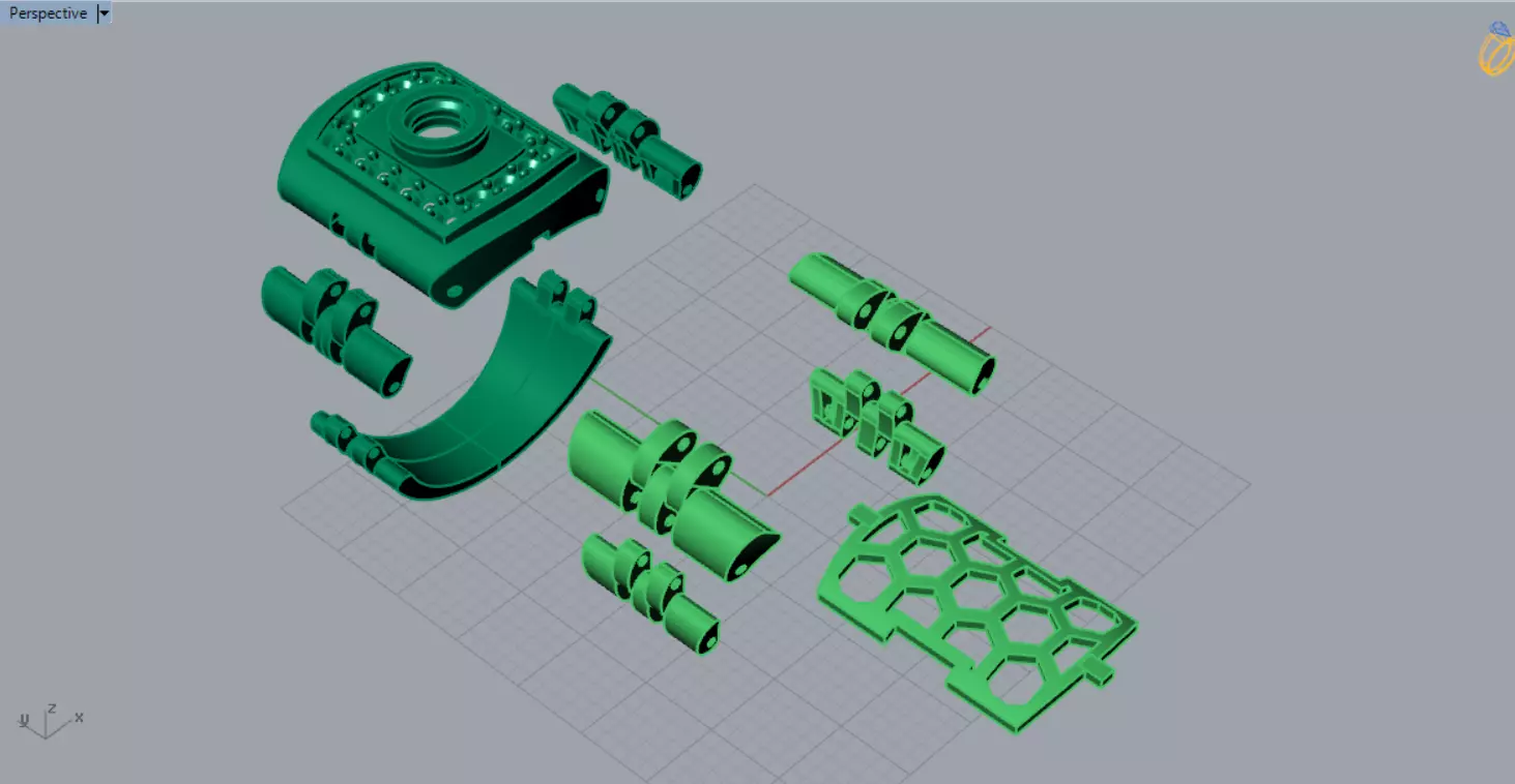Two-tone gold man stl rolex ring  diamond design model ror0018 3D print model_18