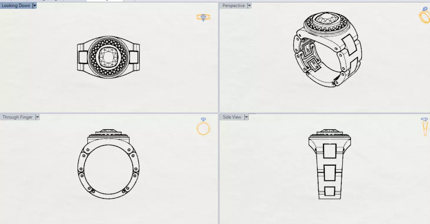 Luxury man Rolex design diamond ring model ror0002 3D print model_19