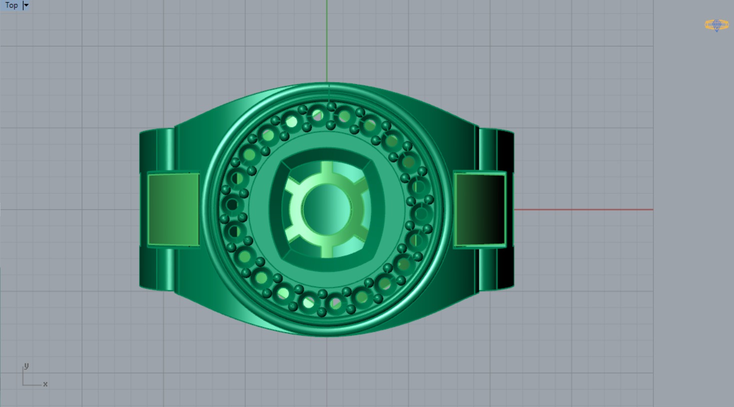 Luxury man Rolex design diamond ring model ror0002 3D print model_14