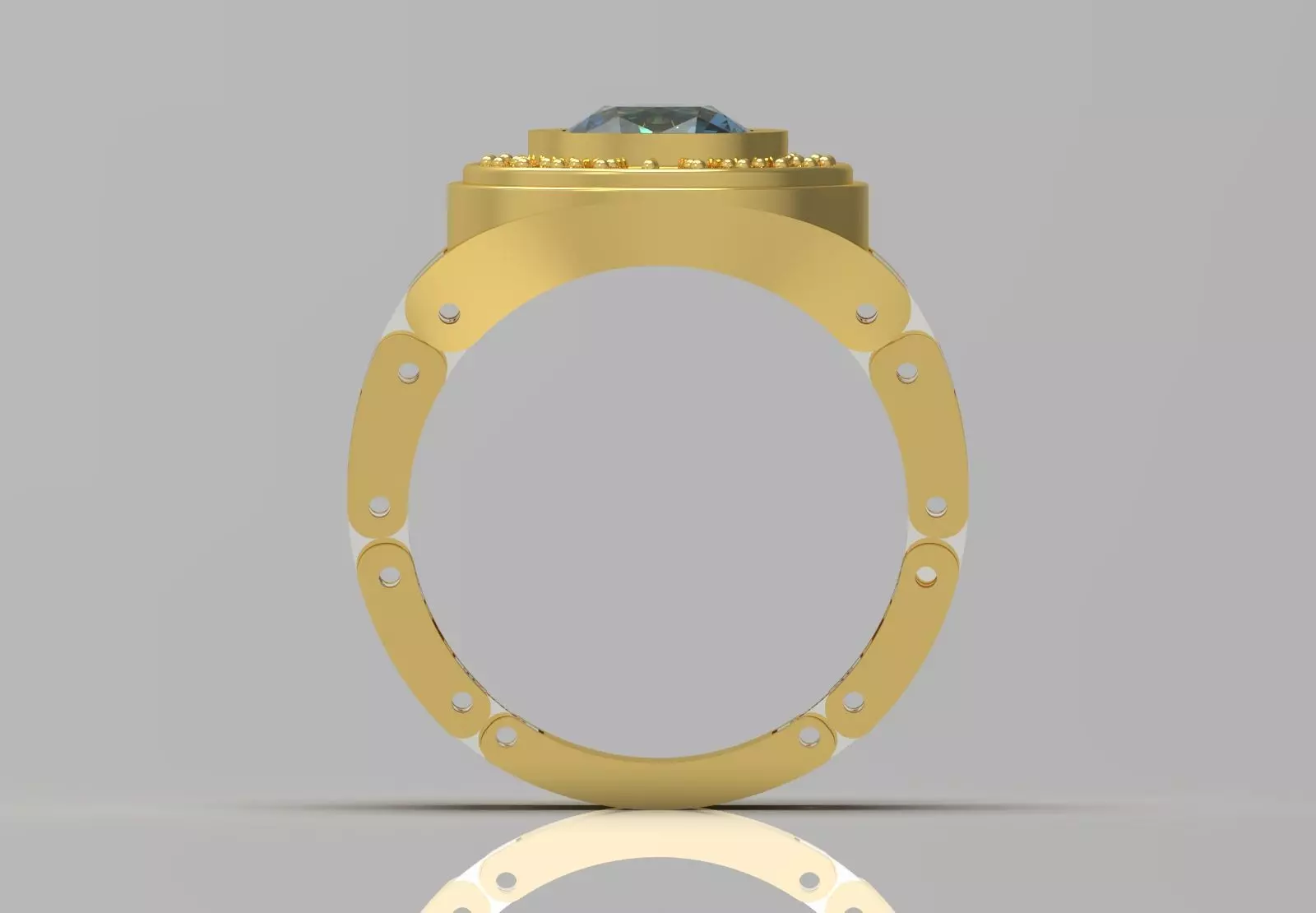 Luxury man Rolex design diamond ring model ror0002 3D print model_17