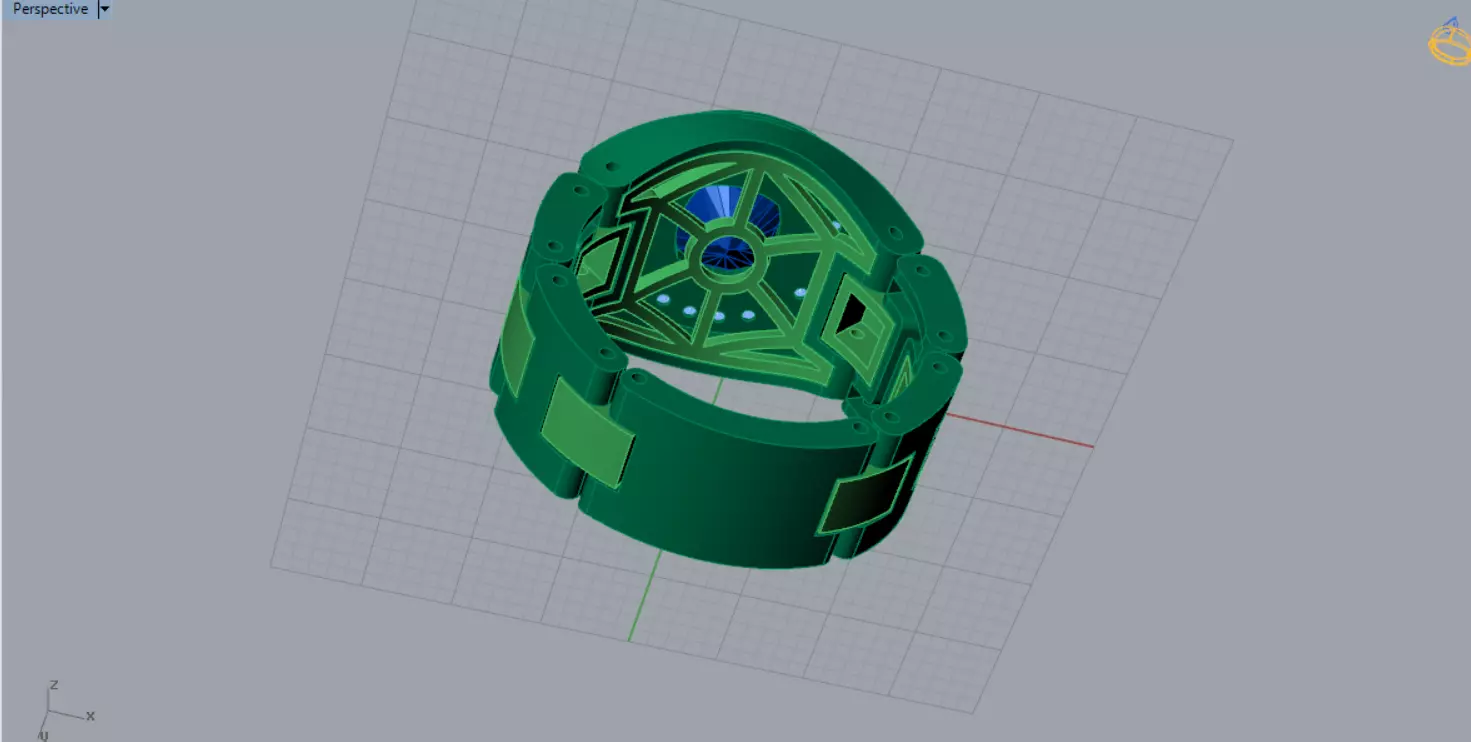 Luxury man Rolex design diamond ring model ror0002 3D print model_22