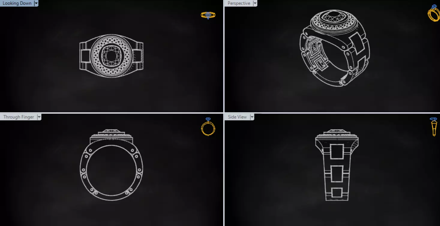 Luxury man Rolex design diamond ring model ror0002 3D print model_20