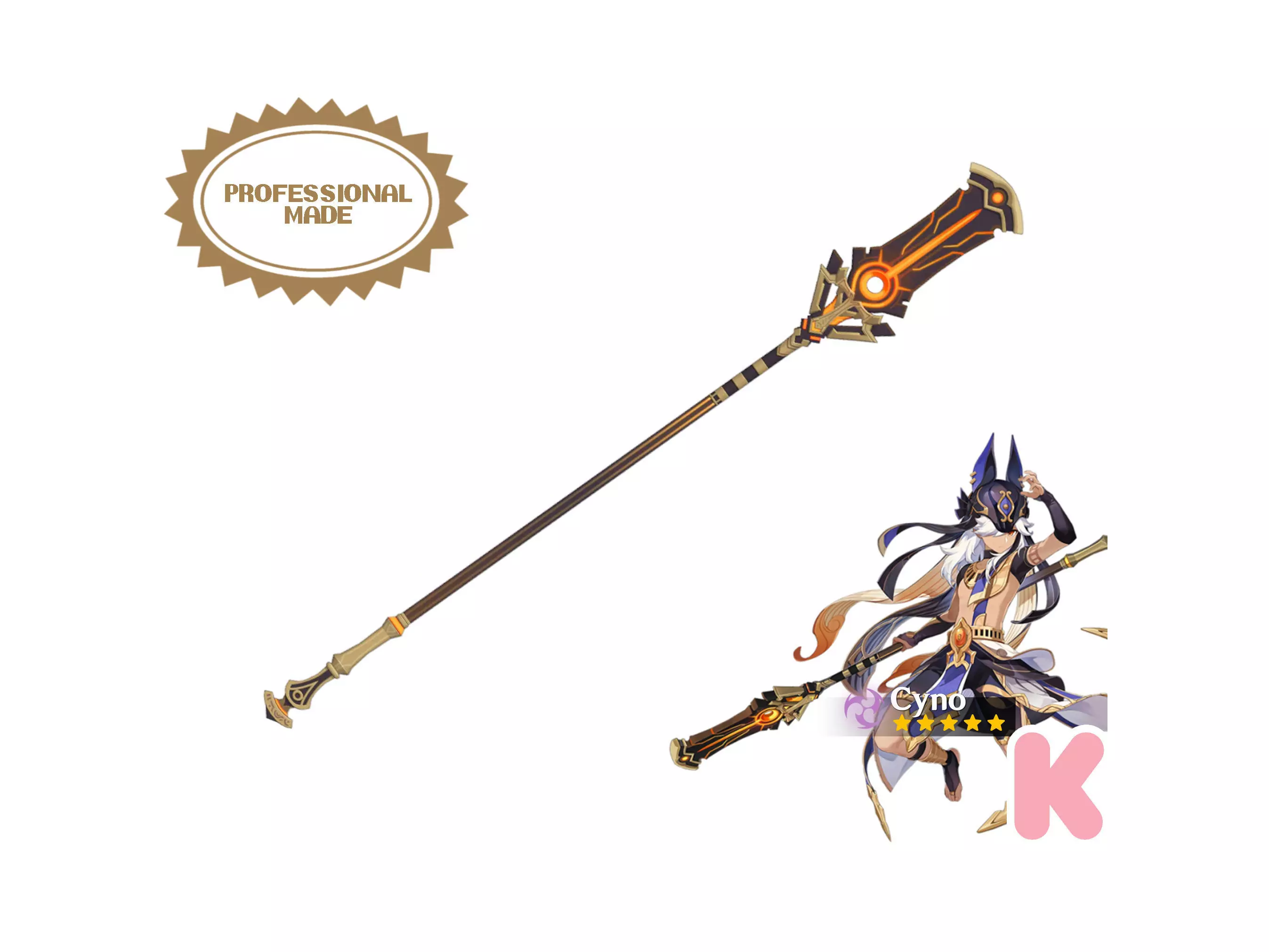 Staff of the Scarlet Sands - Cyno Cosplay - Genshin Impact 3D print model_0