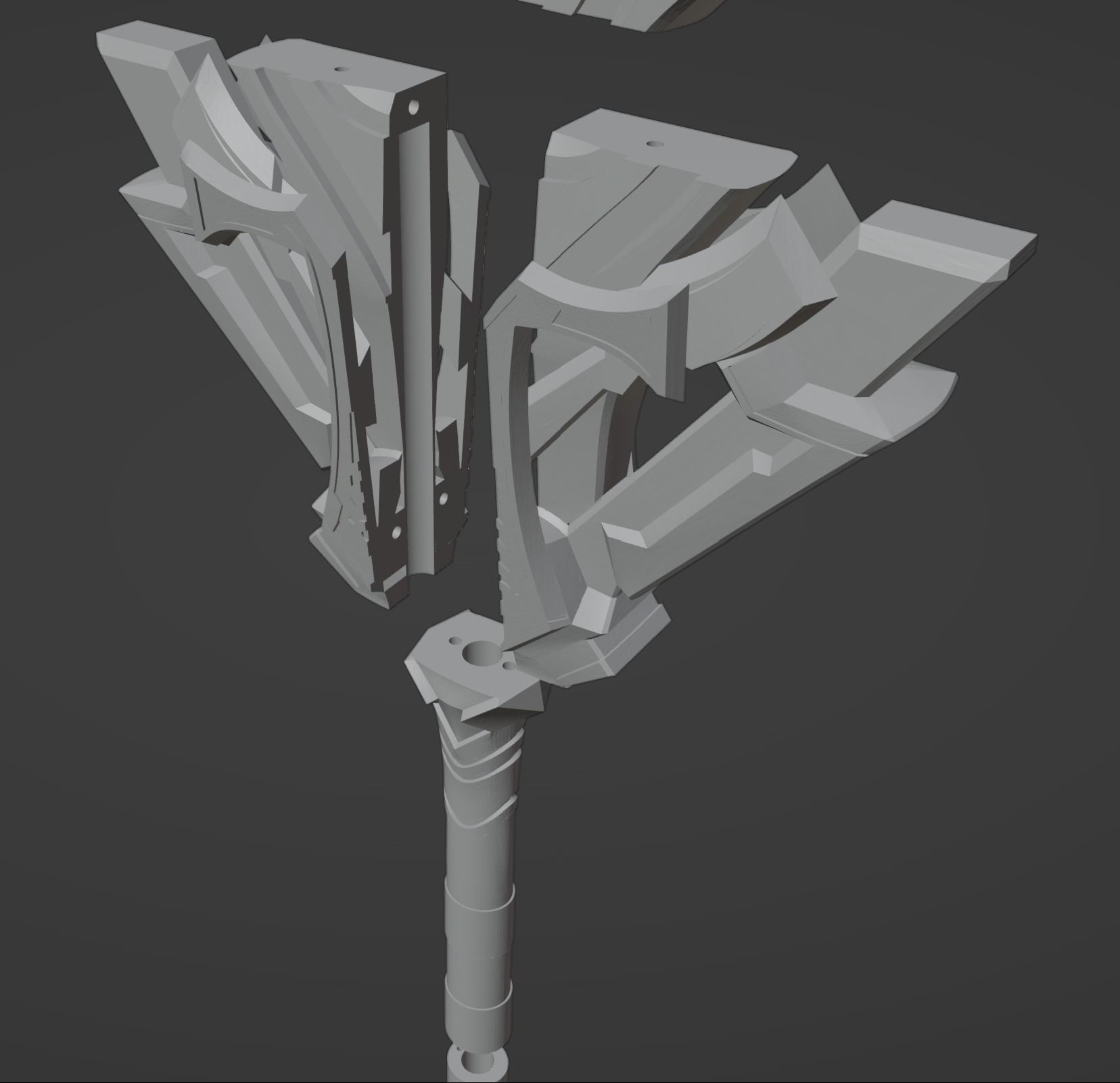 Staff of the Scarlet Sands - Cyno Cosplay - Genshin Impact 3D print model_7