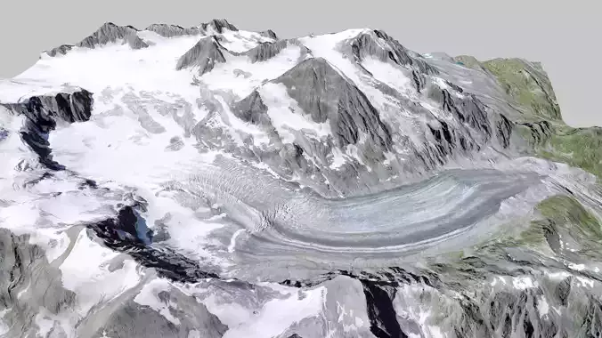 The Corbassiere Glacier