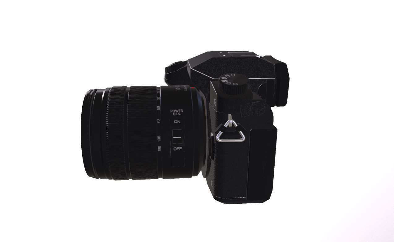 Panasonic LUMIX G85 4K Digital Camera Low-poly 3D model_5