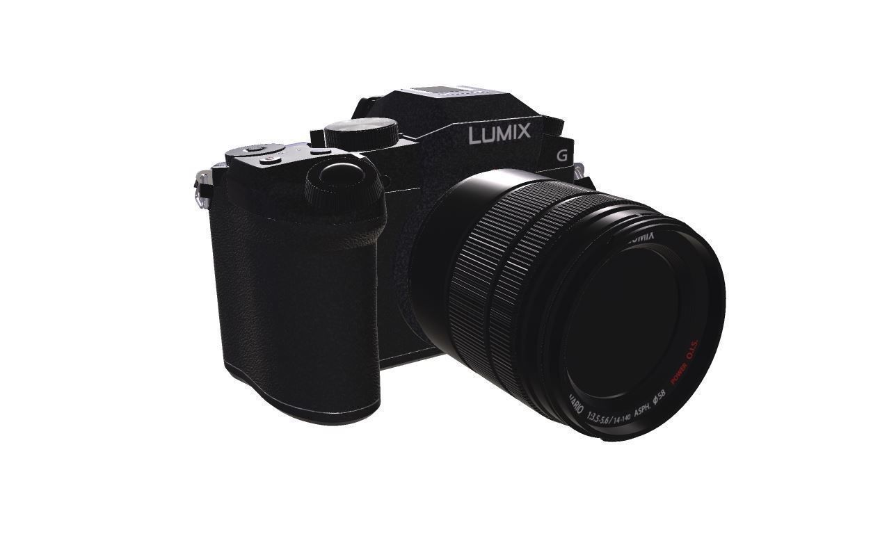 Panasonic LUMIX G85 4K Digital Camera Low-poly 3D model_8