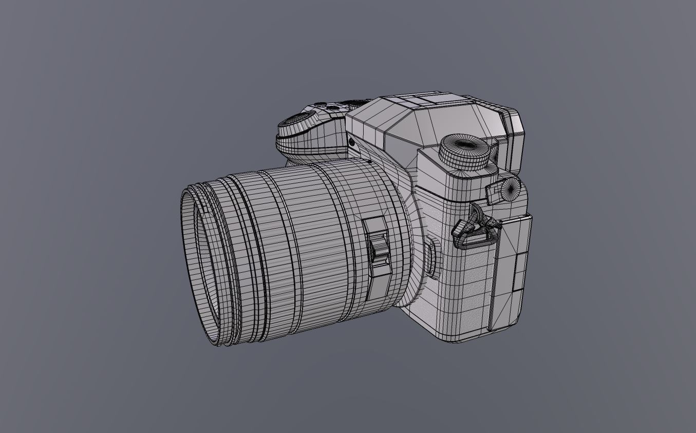 Panasonic LUMIX G85 4K Digital Camera Low-poly 3D model_13