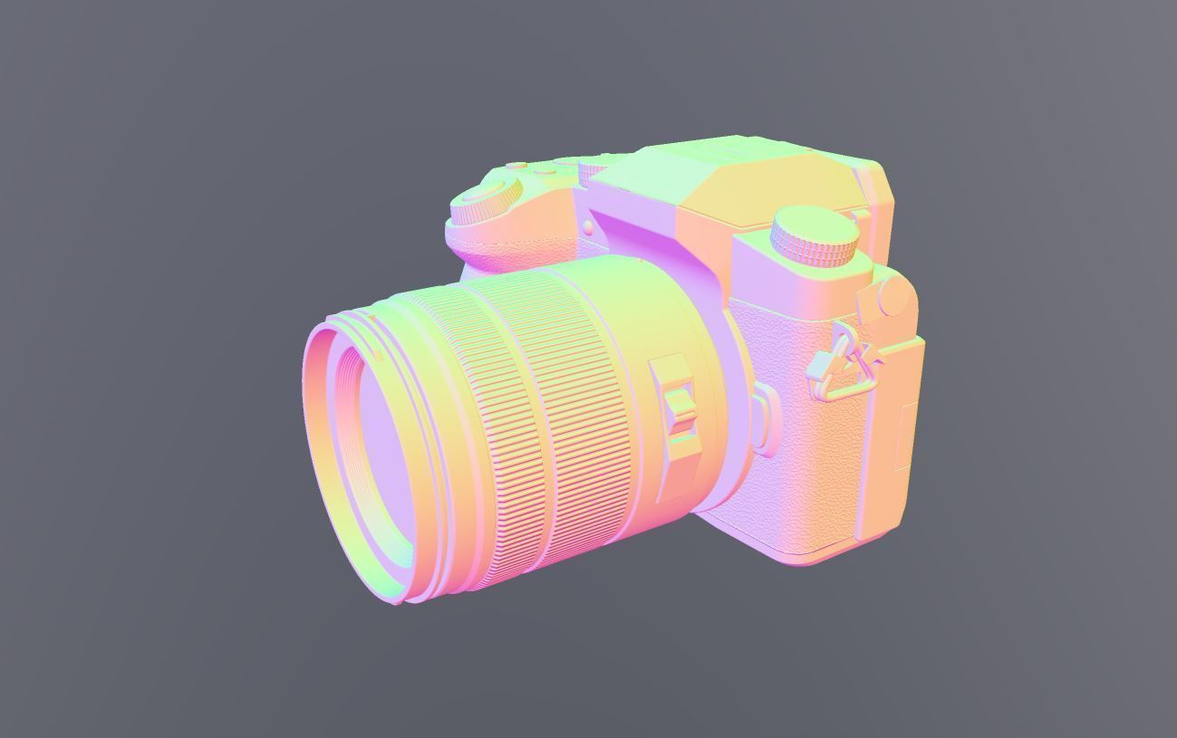 Panasonic LUMIX G85 4K Digital Camera Low-poly 3D model_10