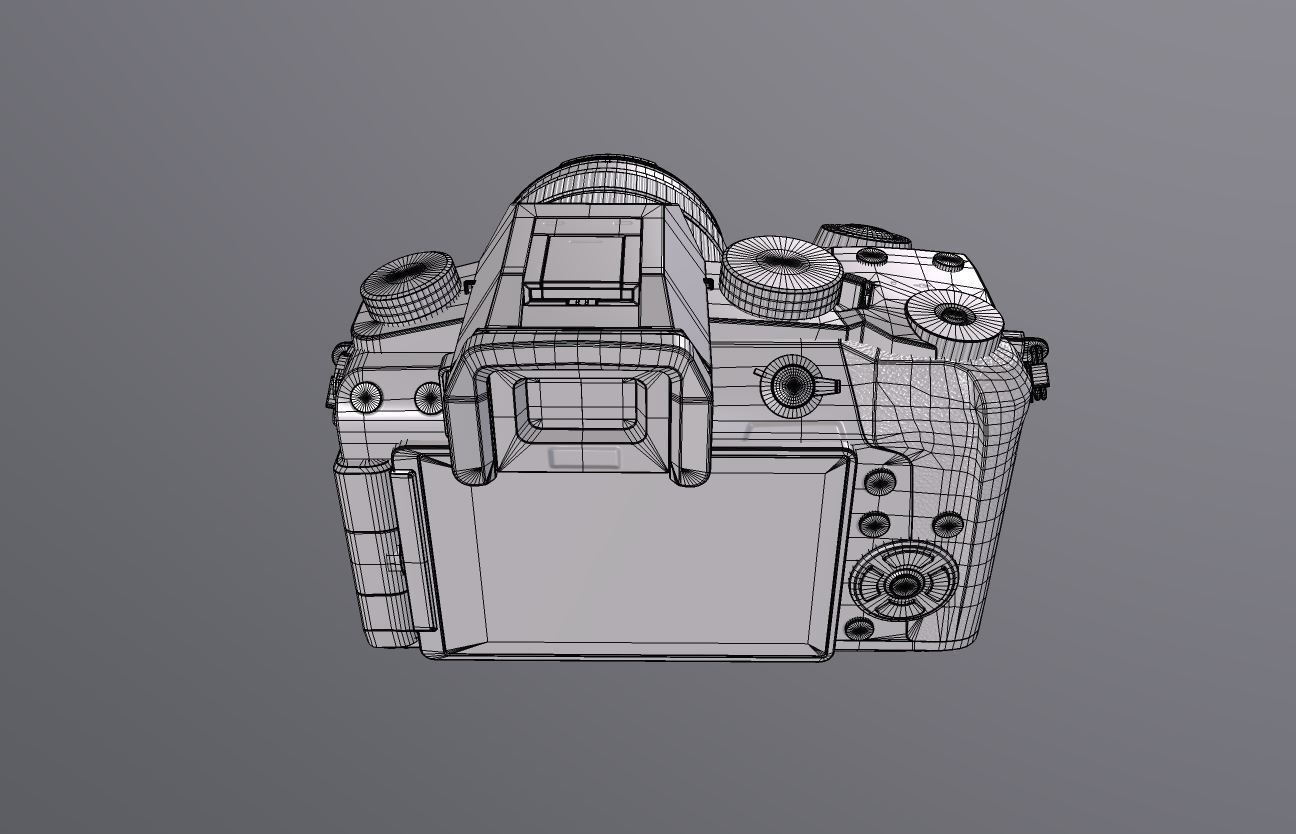 Panasonic LUMIX G85 4K Digital Camera Low-poly 3D model_14